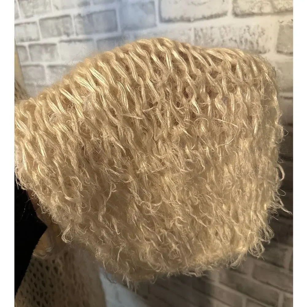 rare The Row Frayed Knit Duster Cardigan XS Cream Silk Cashmere Mohair Authentic